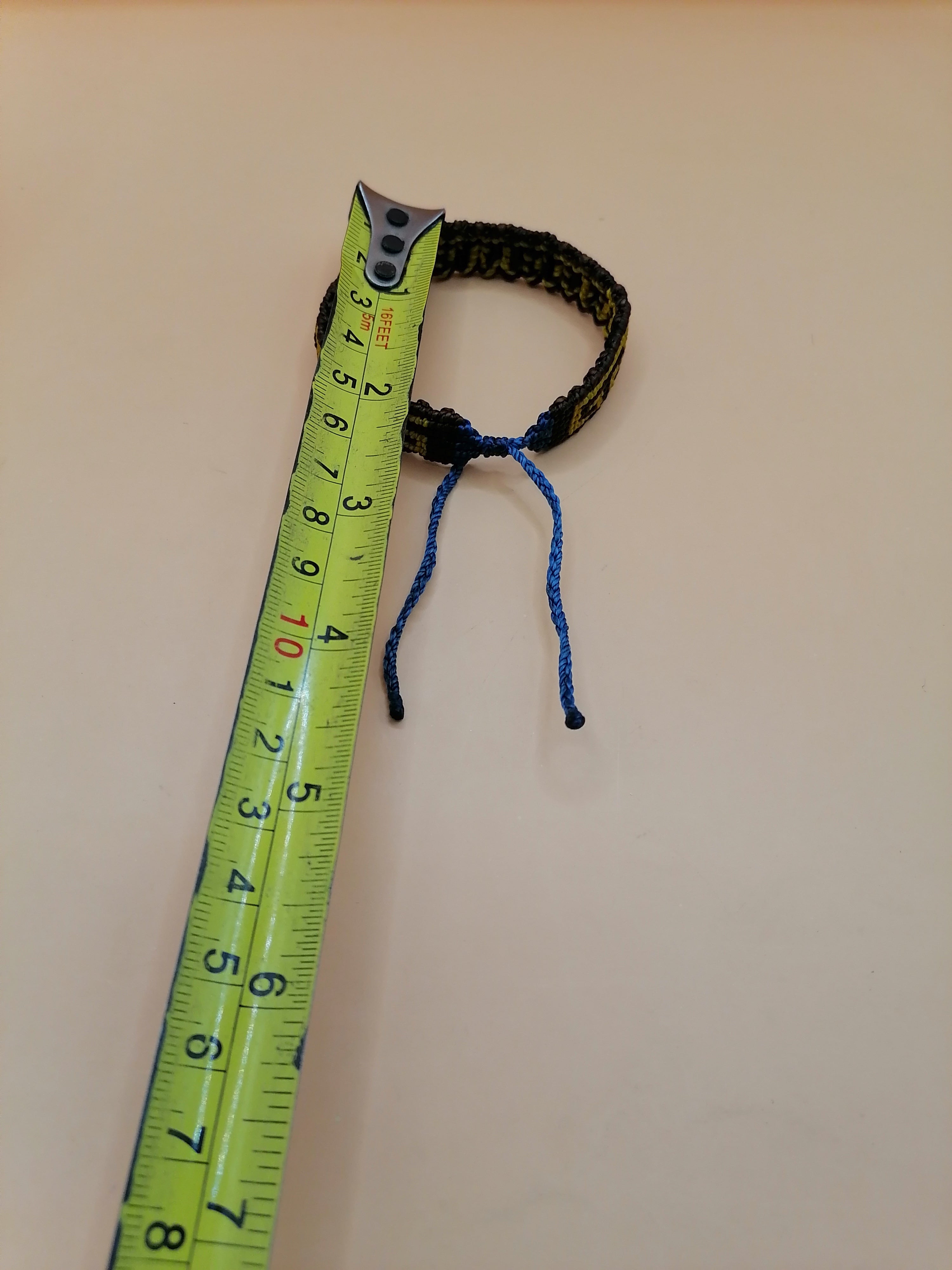 Peruvian Handmade Bracelet Woven with Macrame Thread Andean Labyrinth Design