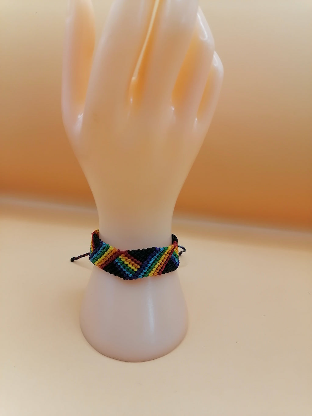 LGBTQ Rainbow Macrame Bracelet Handmade Show Your Pride
