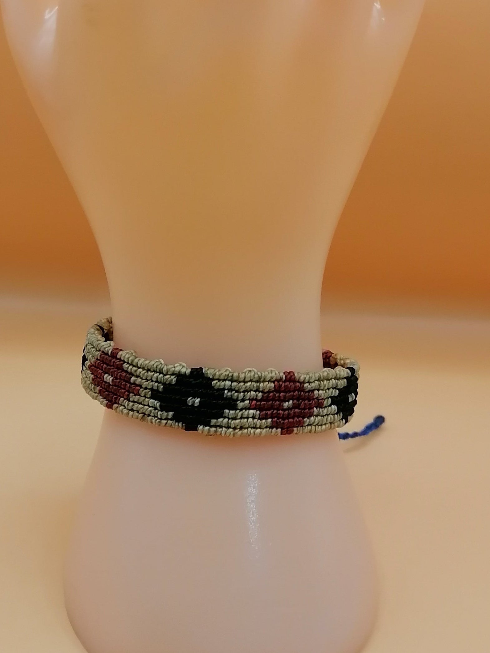 Handmade Inca Chakana Macrame Bracelet
