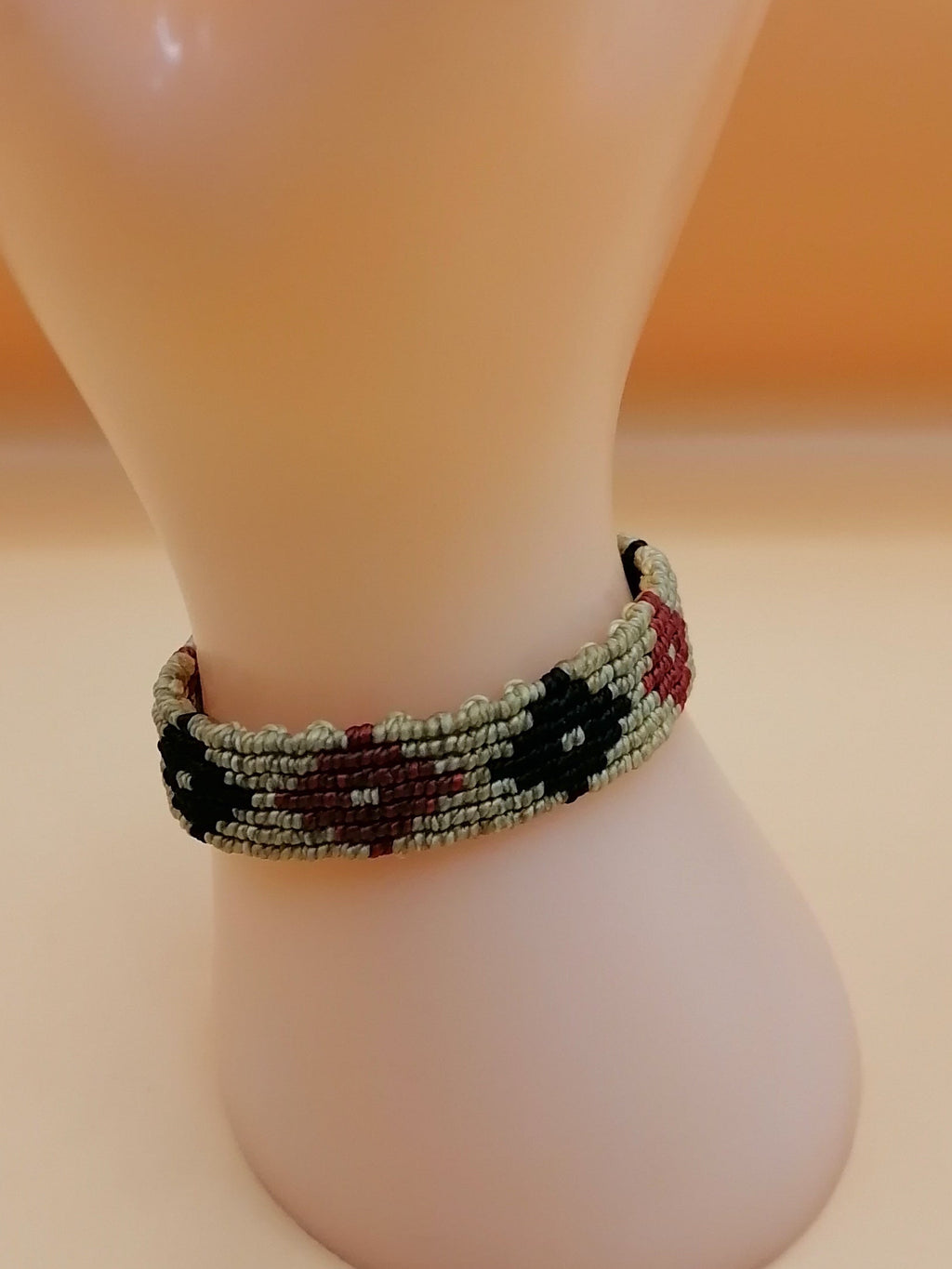 Handmade Inca Chakana Macrame Bracelet