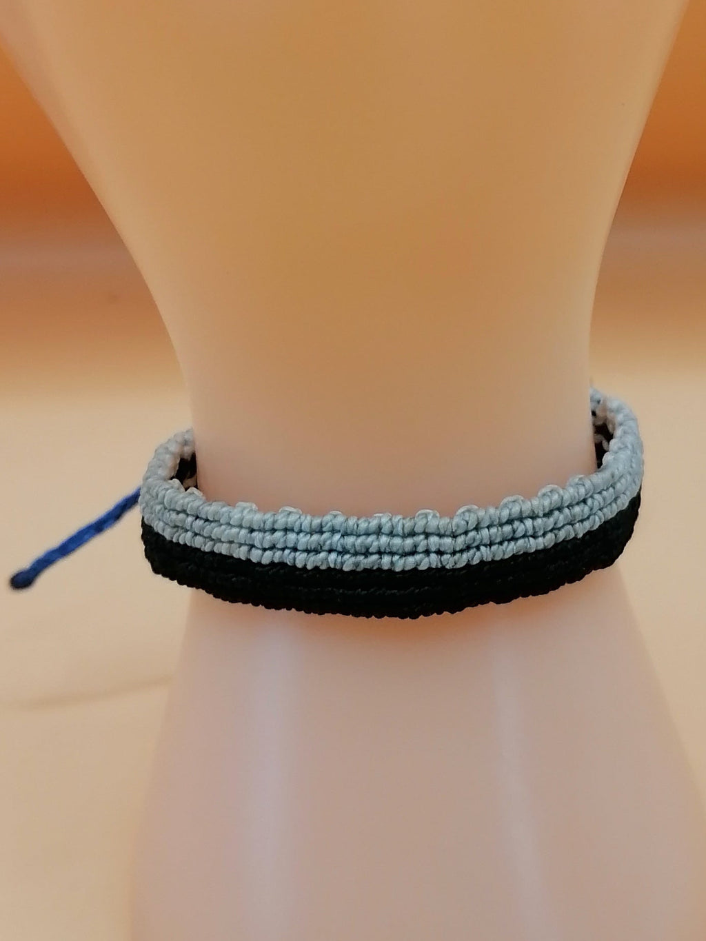 Handmade Macrame Bracelet, Minimalist Two-Tone Design