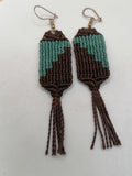 Handmade Macrame Earrings with Labyrinth Fringe