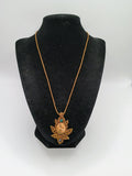 Macrame Necklace Jasper Leopard Print Handmade Pendant