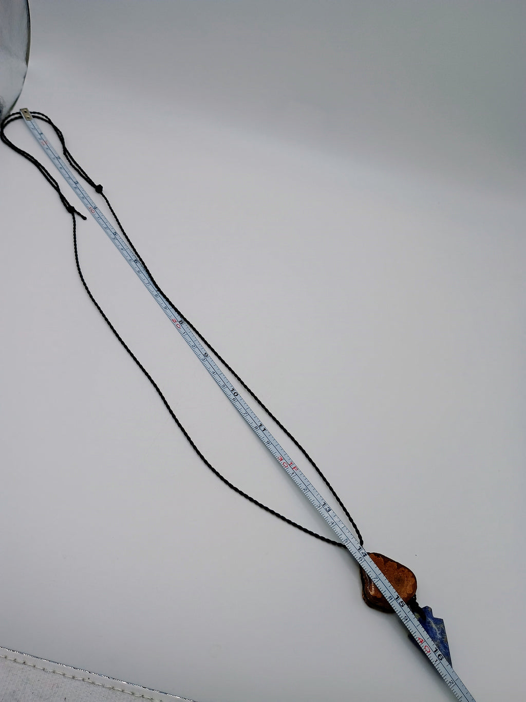 Handmade Macrame Necklace with Ayahuasca Flower and Natural Sodalite