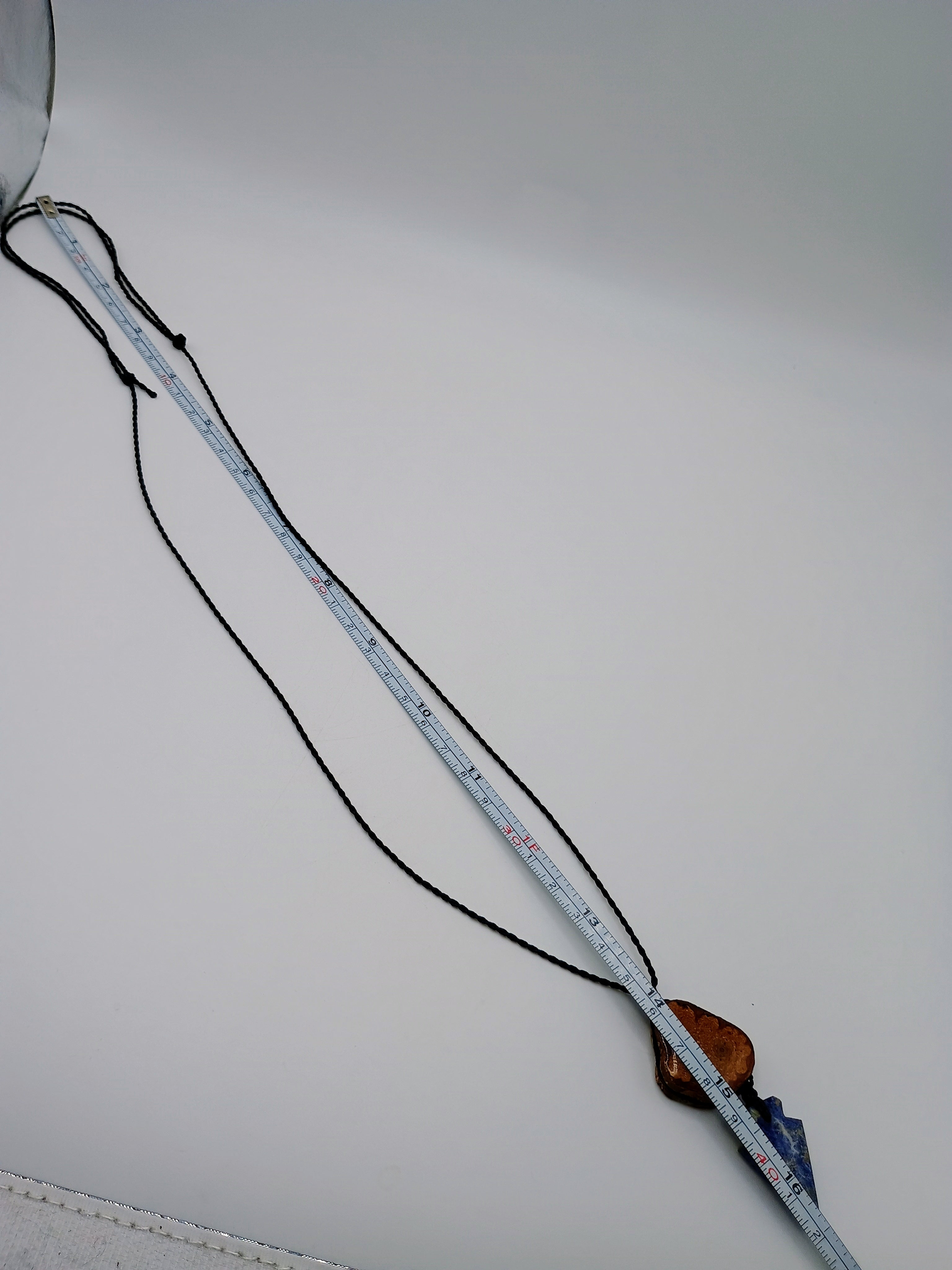 Handmade Macrame Necklace with Ayahuasca Flower and Natural Sodalite