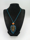 Macrame Necklace with Natural Stone and Positive Energy