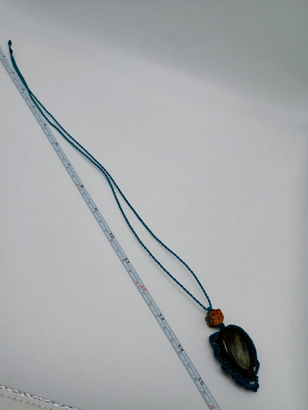 Macrame Necklace with Natural Stone and Positive Energy