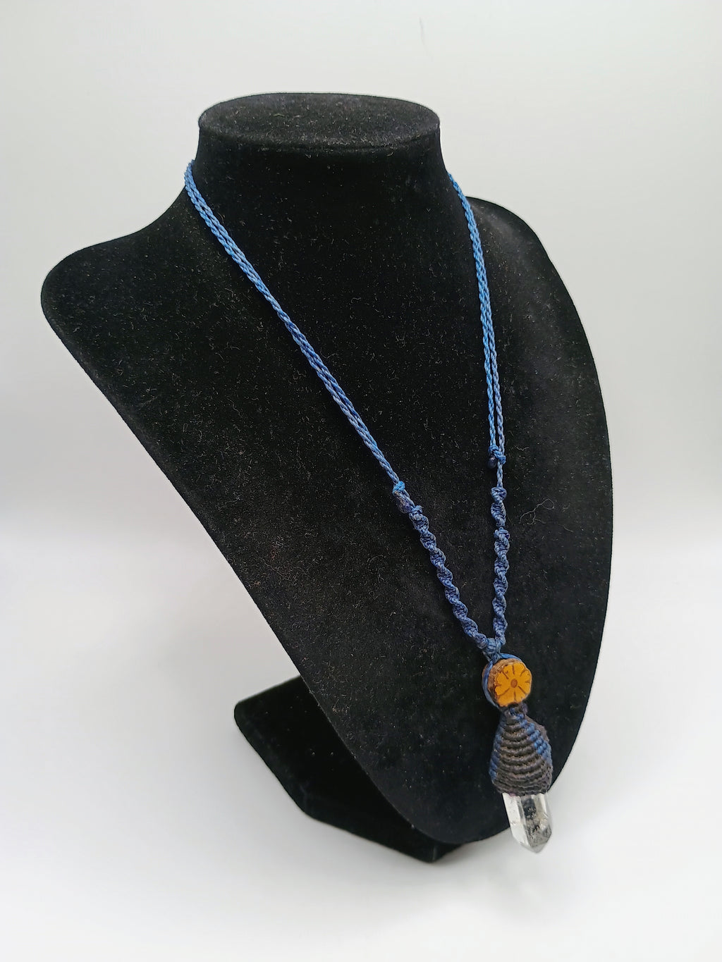 Spiritual Handmade Macrame Quartz Crystal Necklace