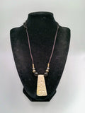 Handmade Macrame Pendant Necklace with Carved Bone