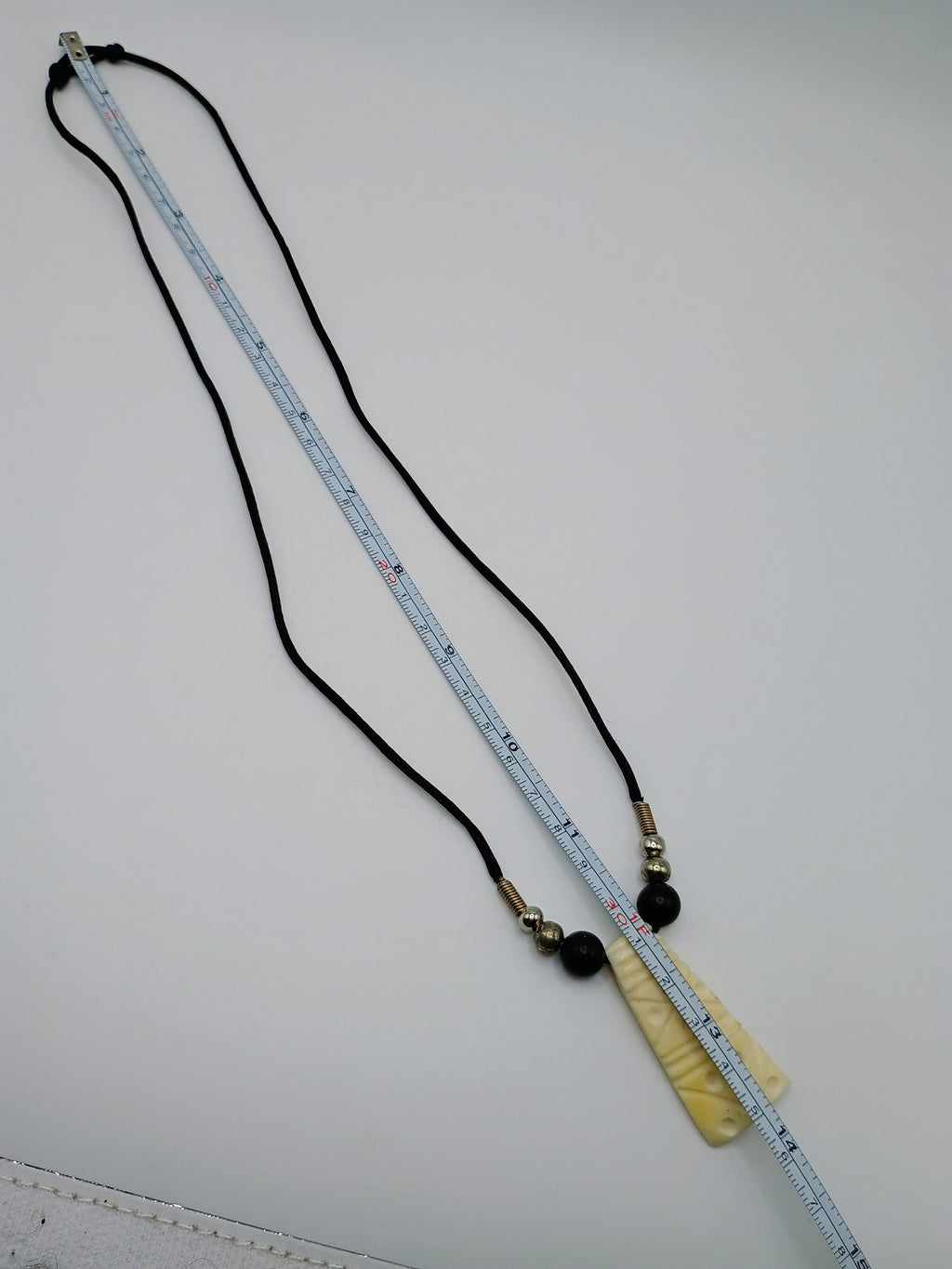Handmade Macrame Pendant Necklace with Carved Bone