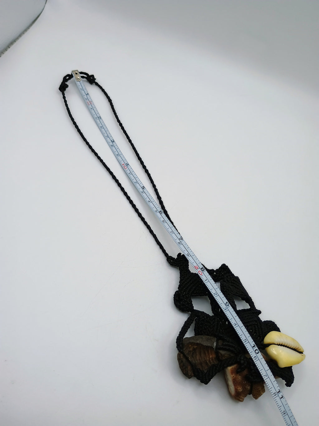 Handmade Macrame Necklace with Natural Mother-of-Pearl Shell