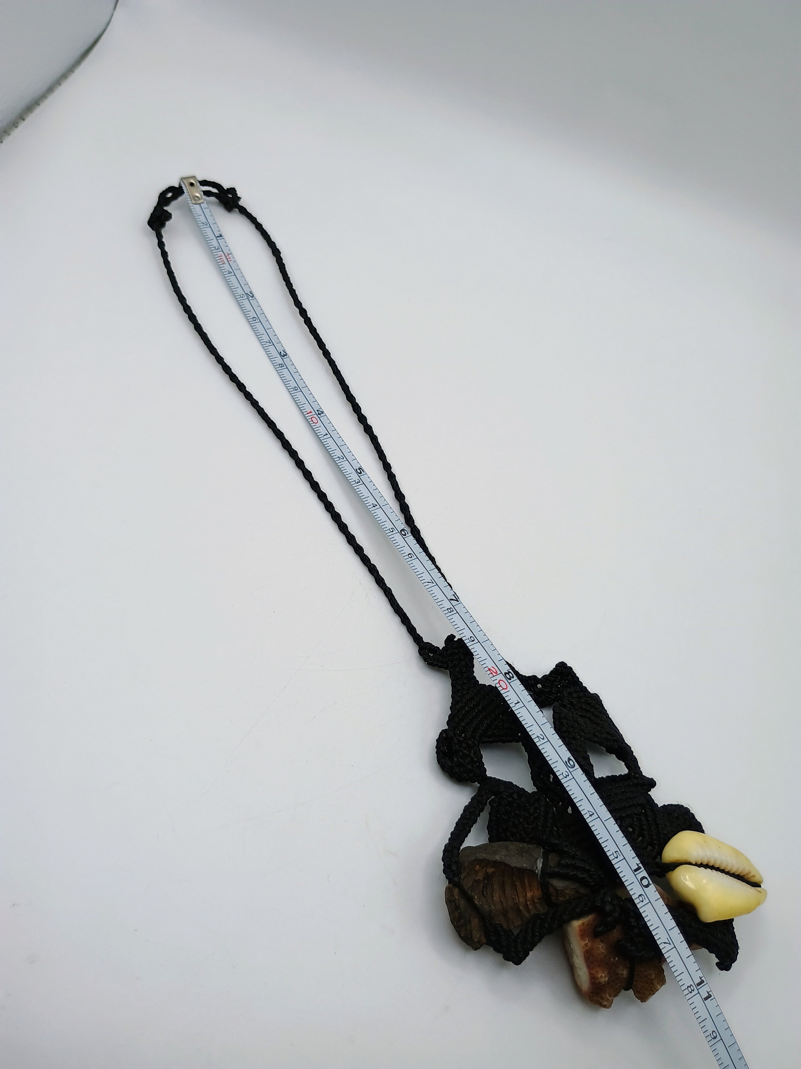 Handmade Macrame Necklace with Natural Mother-of-Pearl Shell