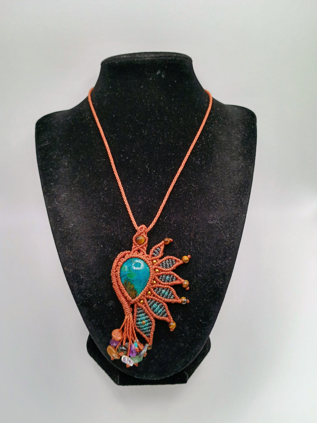 Maramé Necklace Handmade Natural Turquoise Pendant