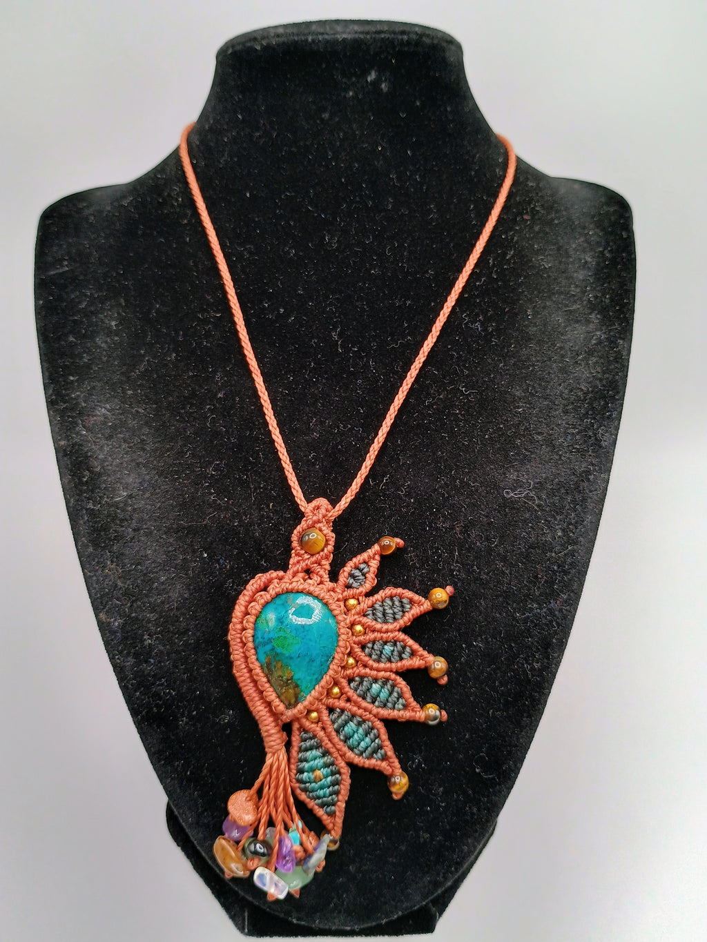 Maramé Necklace Handmade Natural Turquoise Pendant