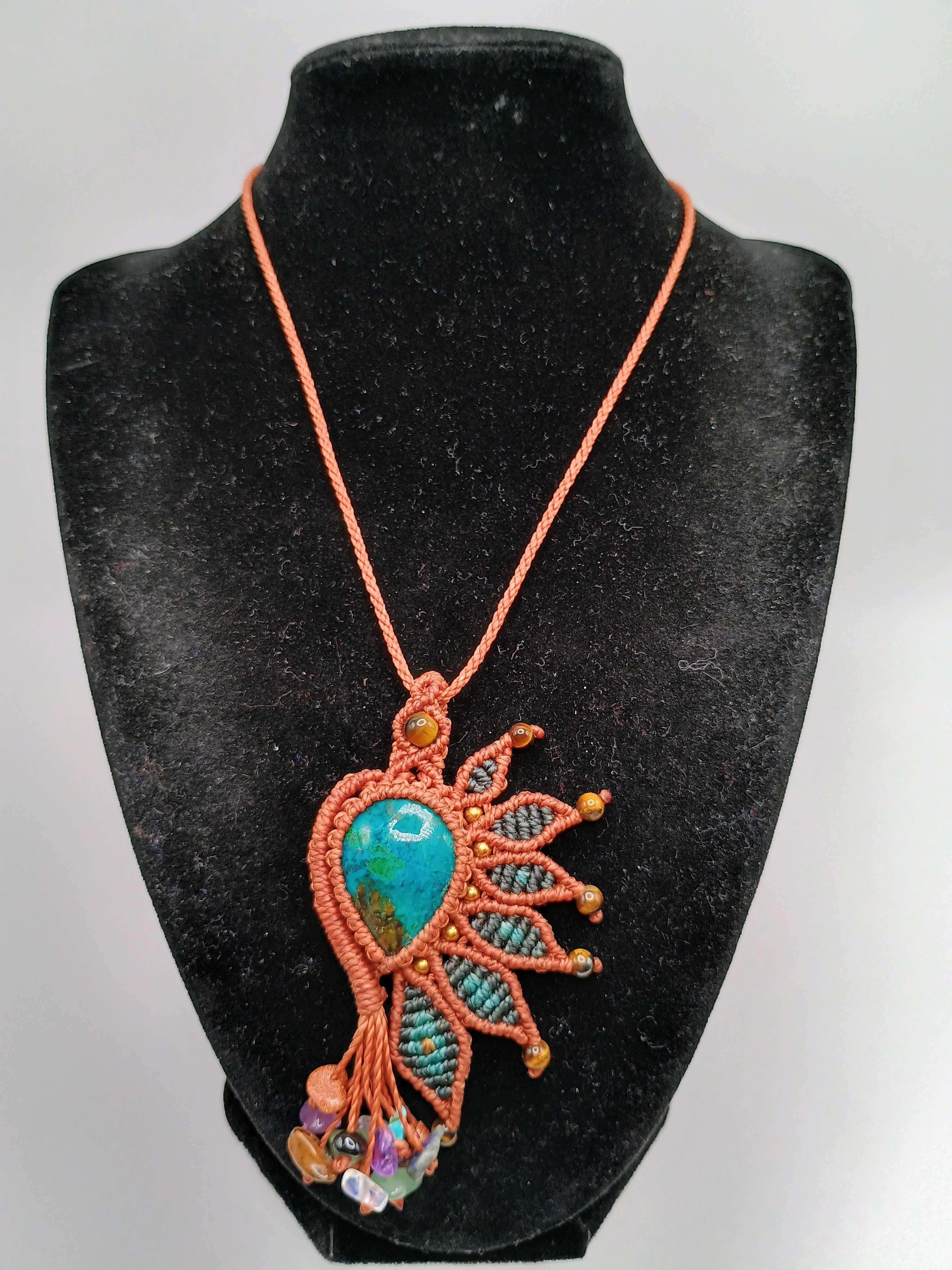 Maramé Necklace Handmade Natural Turquoise Pendant