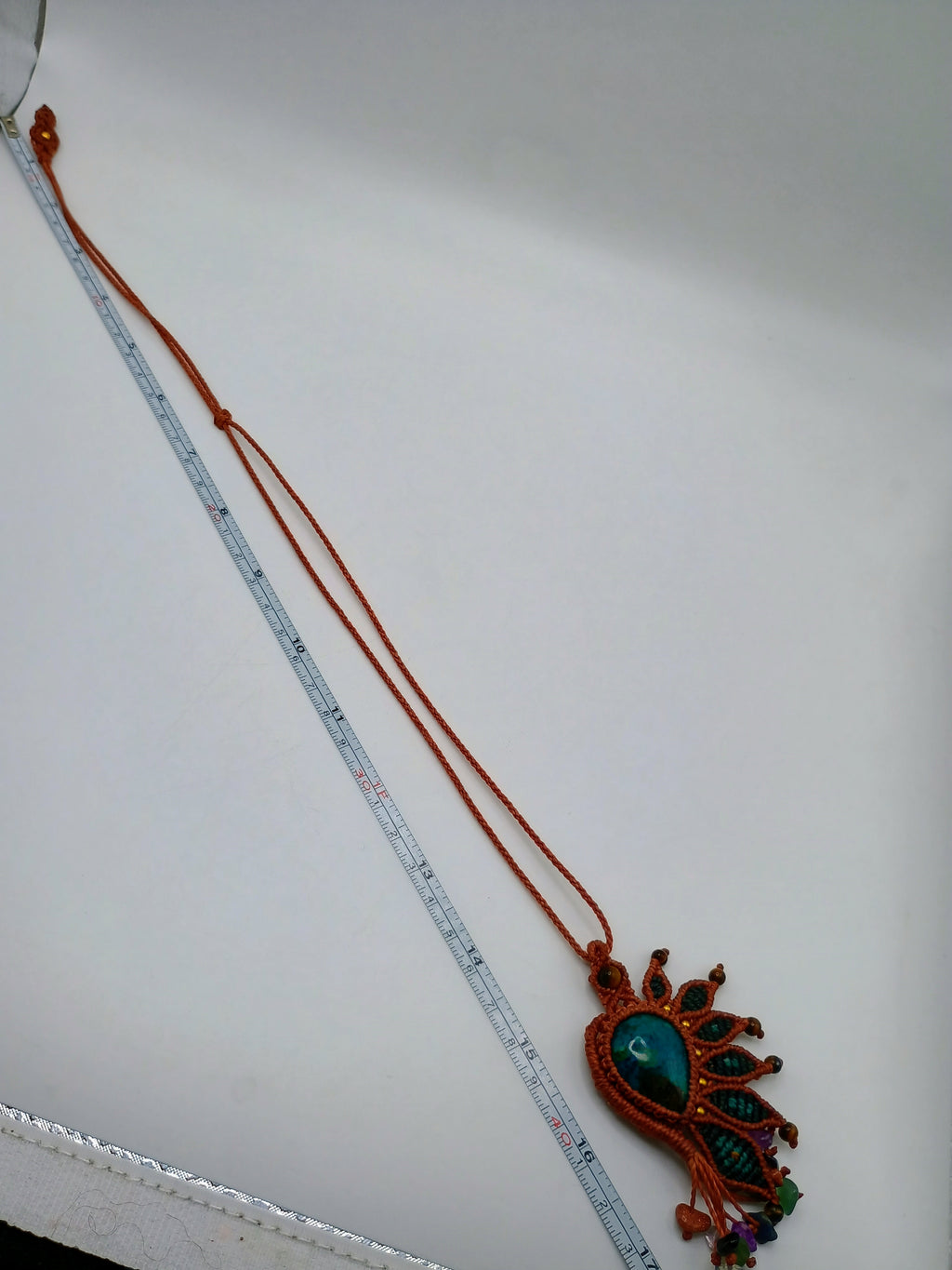 Maramé Necklace Handmade Natural Turquoise Pendant