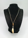 Handmade Macrame Necklace with Dandelion Pendant
