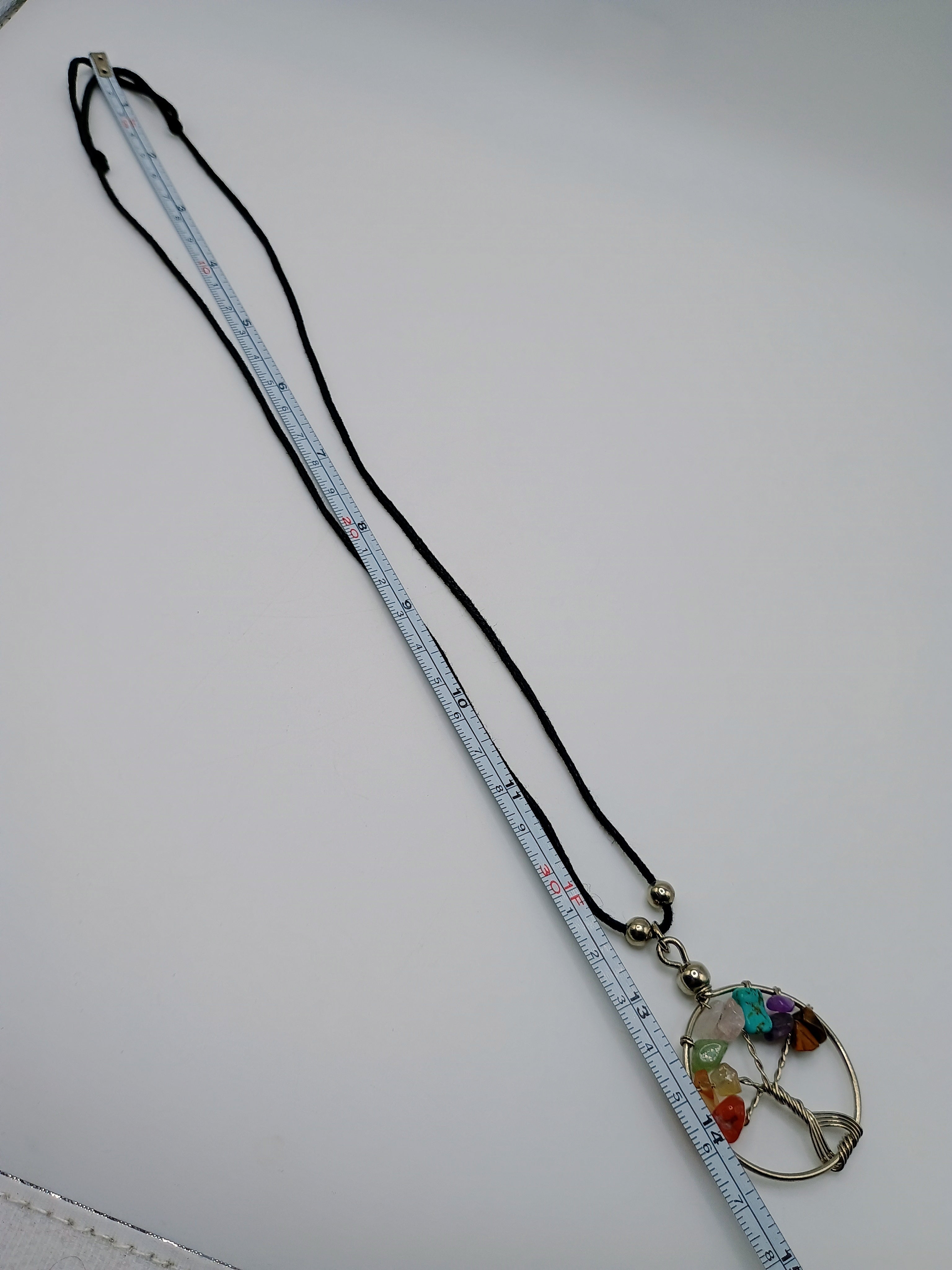 Macrame Necklace Tree of Life Spiritual Amulet Natural Stones