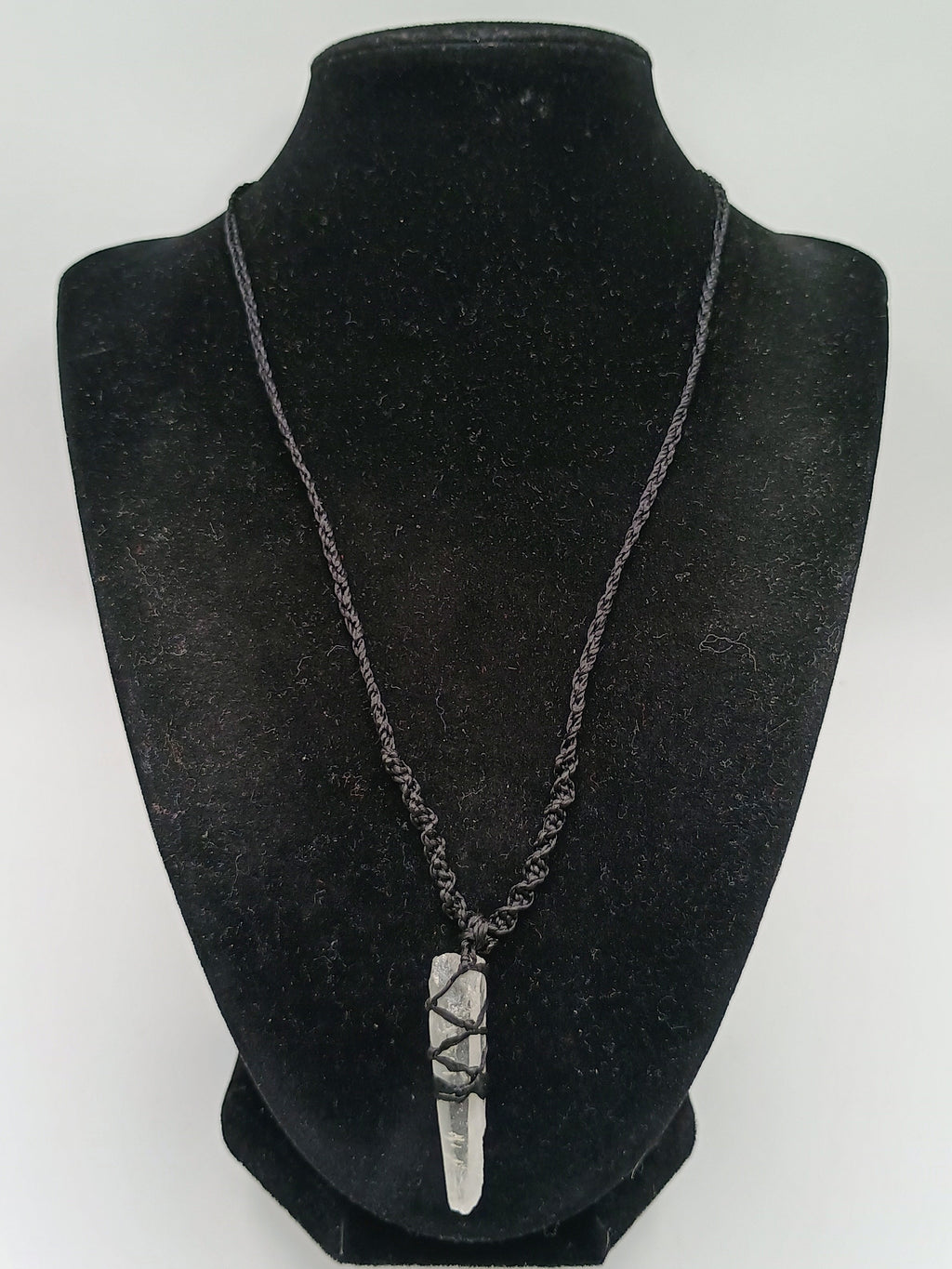 Spiritual Natural Crystal Quartz Macrame Necklace