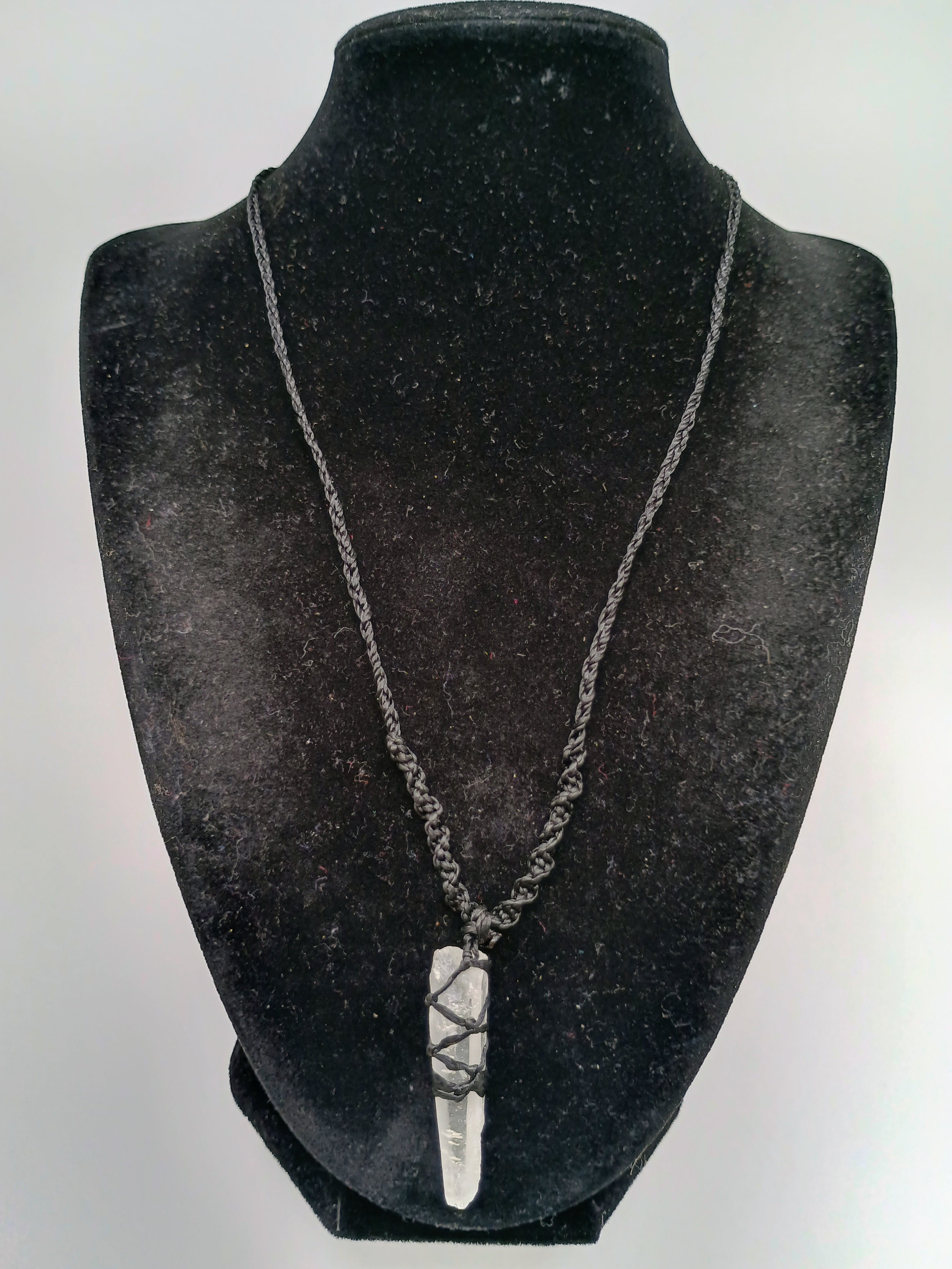 Spiritual Natural Crystal Quartz Macrame Necklace