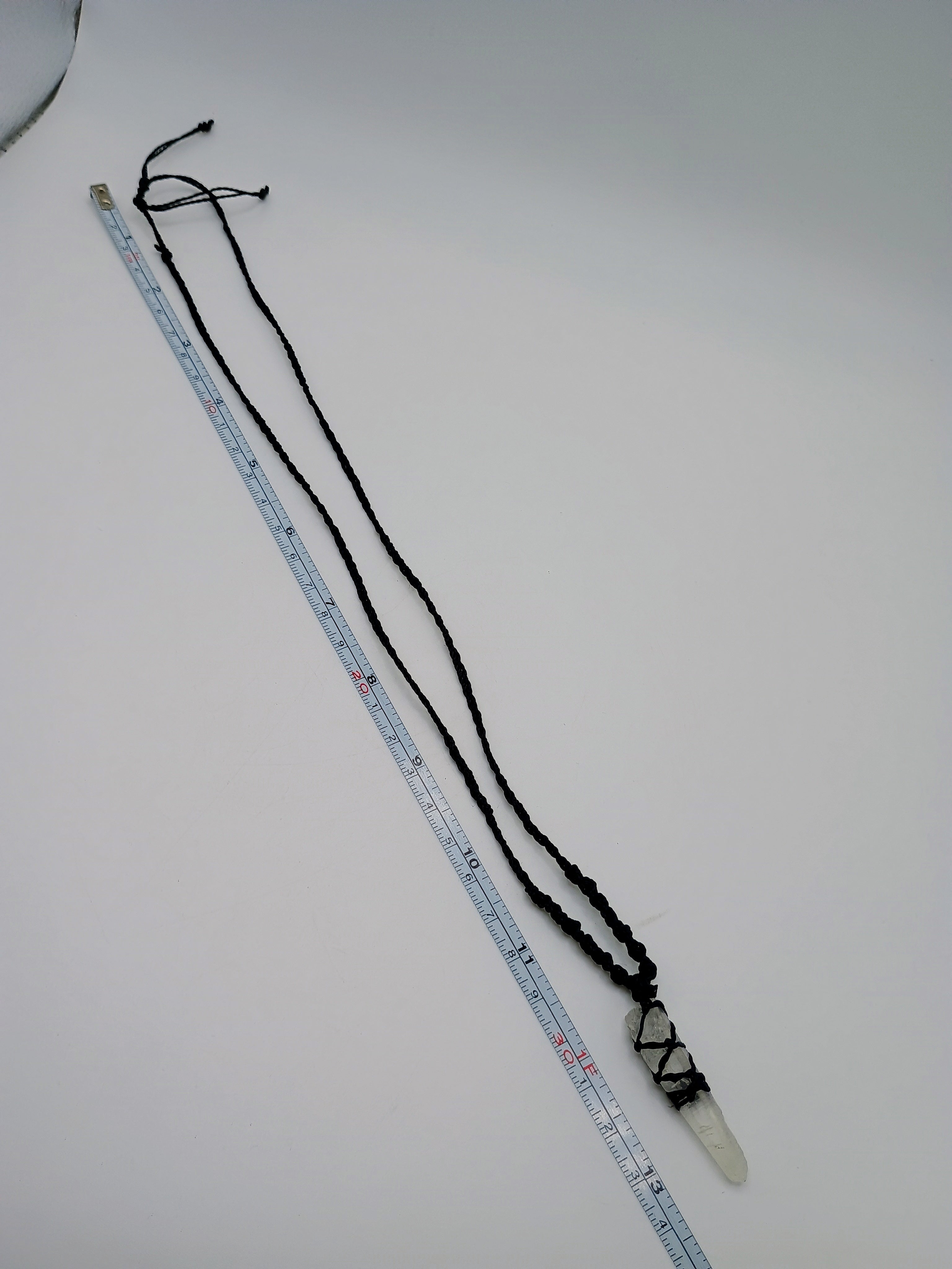Spiritual Natural Crystal Quartz Macrame Necklace
