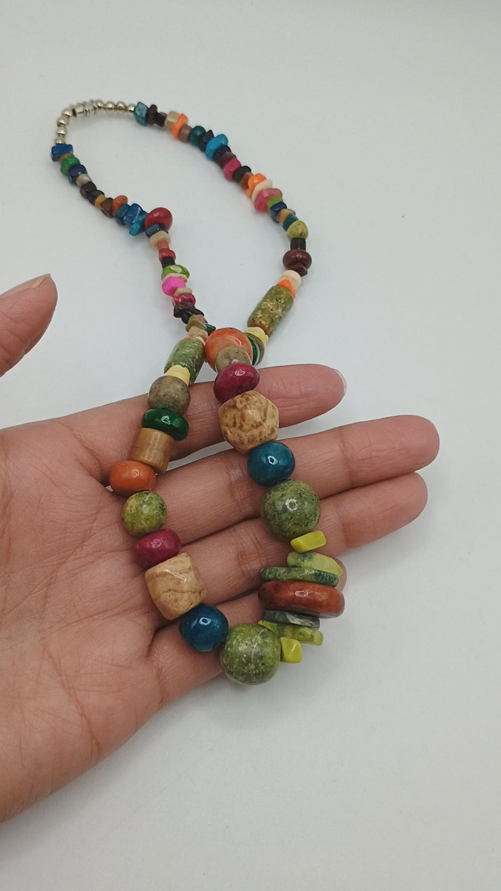 Handmade Multicolor Natural Stone Necklace