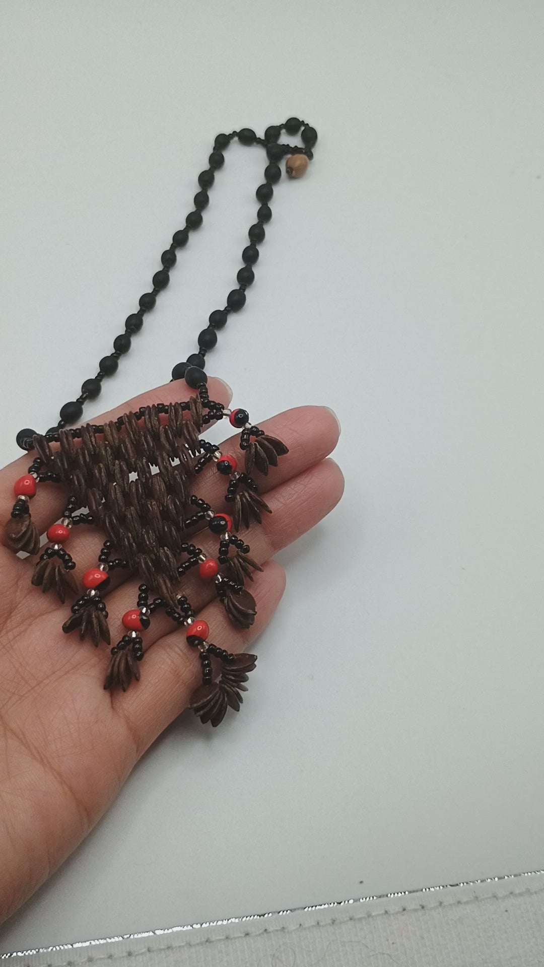 Handmade Necklace of Natural Seeds, Huayruros Jungle Seeds