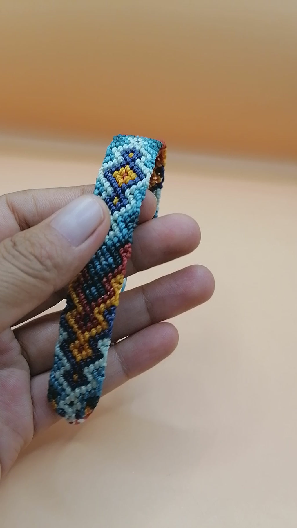 Geometric Hand-Woven Macrame Friendship Bracelet