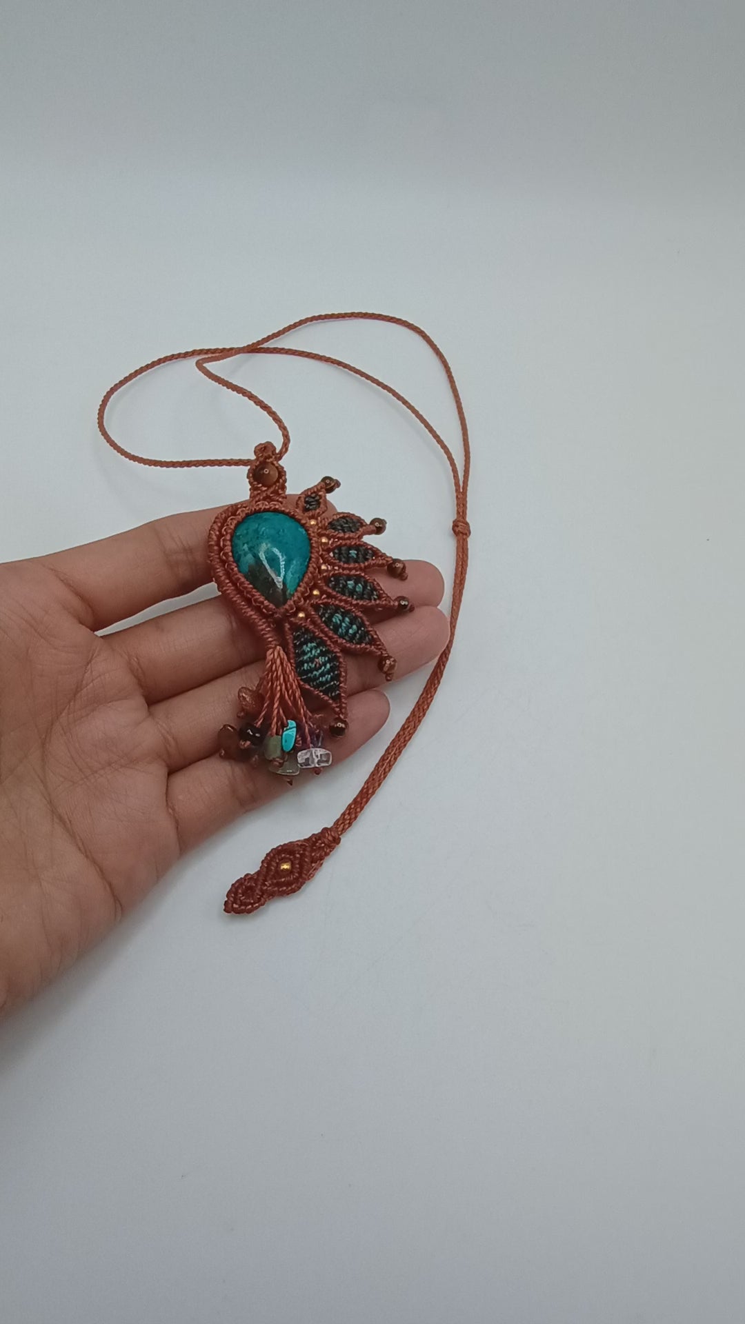 Maramé Necklace Handmade Natural Turquoise Pendant