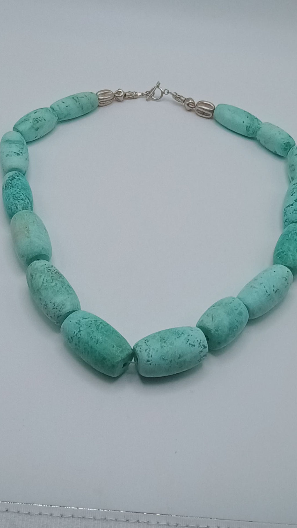 Natural Stone Choker Necklace Unisex Adjustable Handmade