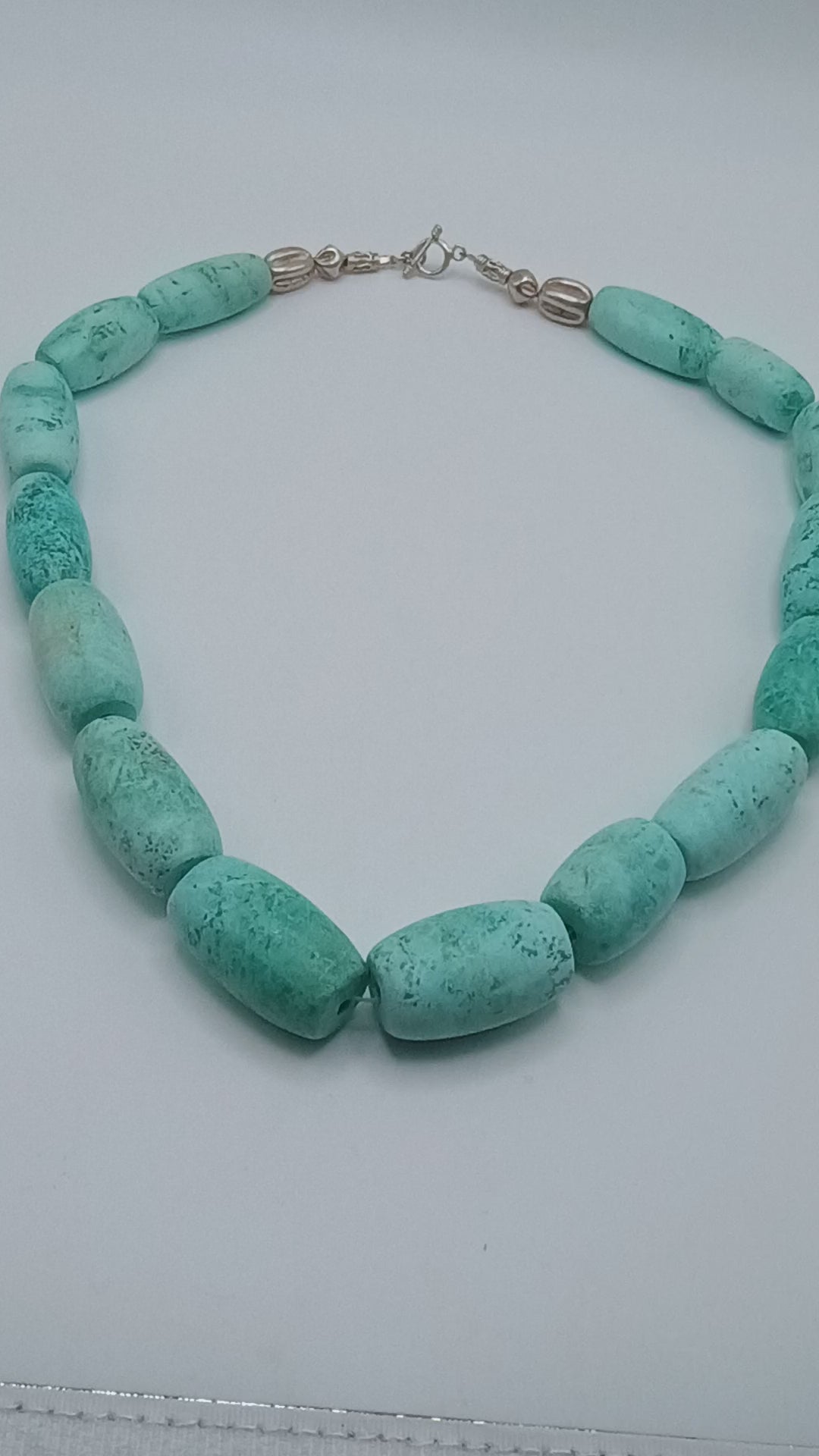 Natural Stone Choker Necklace Unisex Adjustable Handmade