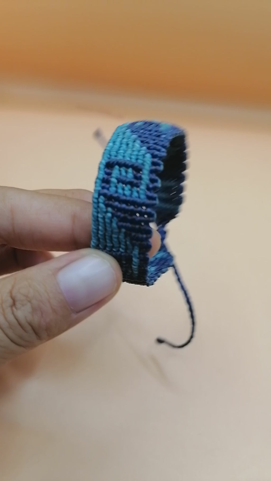 Handwoven Macrame Bracelet with Labyrinth Design - Peruvian Craft