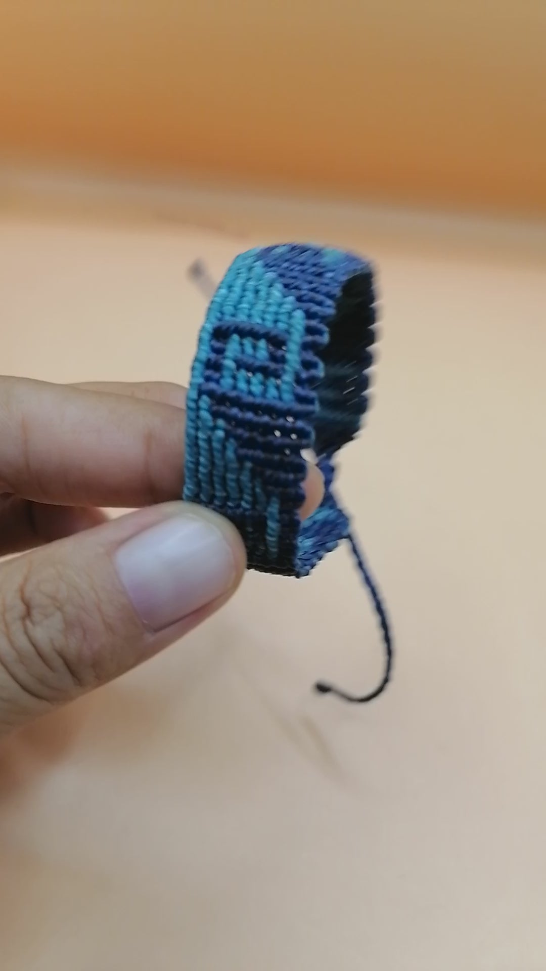 Handwoven Macrame Bracelet with Labyrinth Design - Peruvian Craft