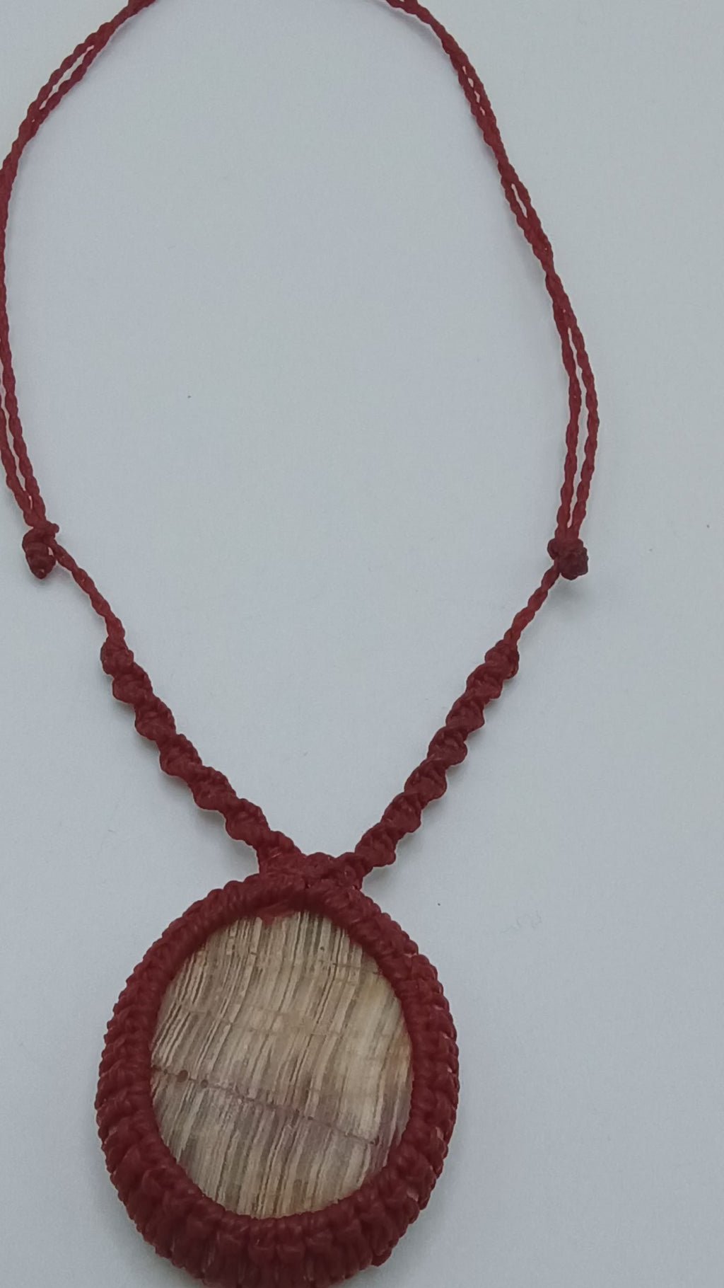 Handmade Macrame Necklace with Natural Stones and Natural Jewelry