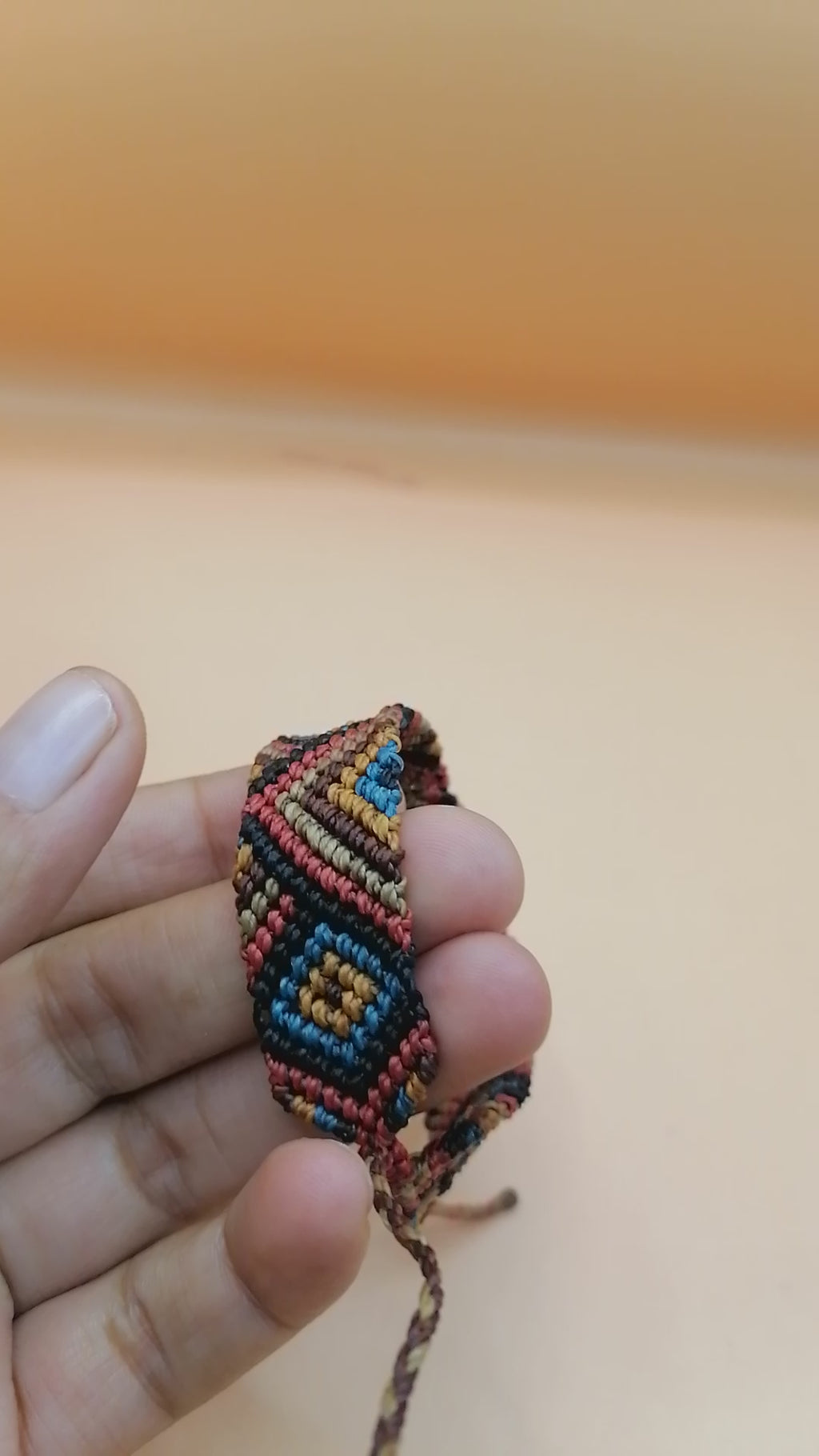 Geometric Macrame Bracelet Handmade Woven Peruvian Craft