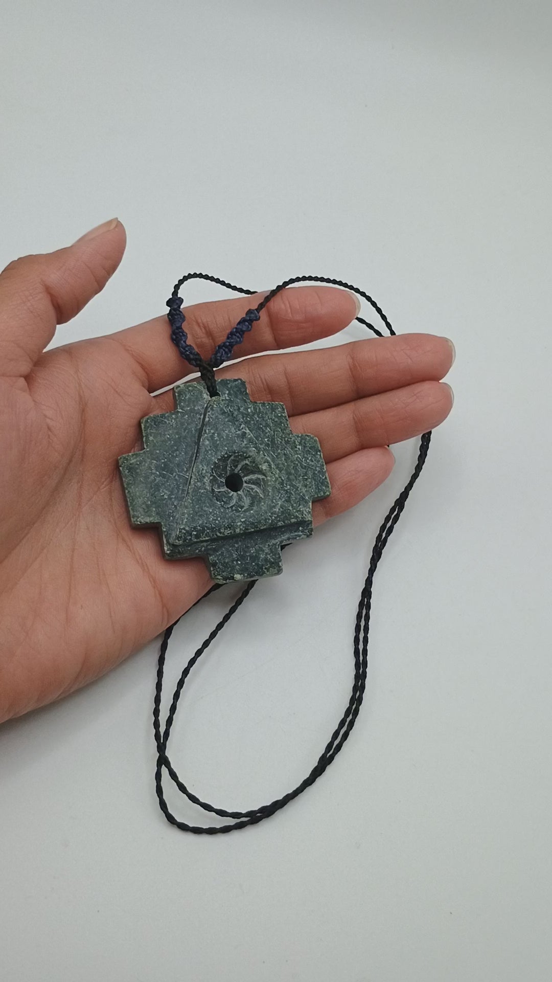 Peruvian Chakana Necklace Handmade Inca Cross Natural Stone