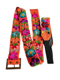 Handmade Floral Embroidered Belt and Headband Set