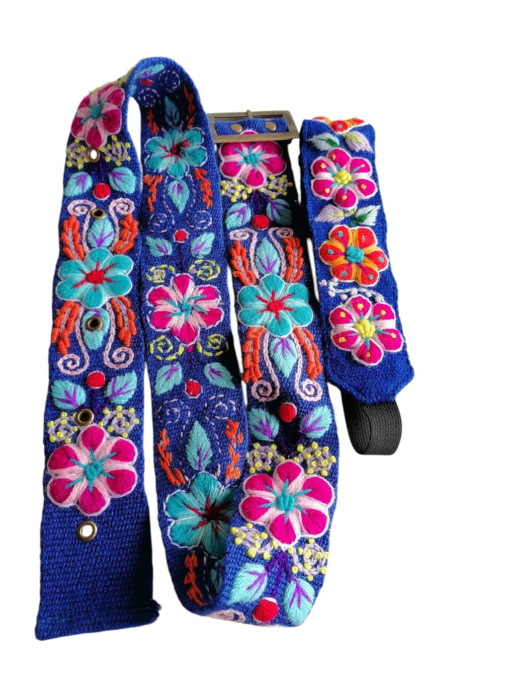 Floral Headband Belt Hand Embroidered Handmade Accessories for Women