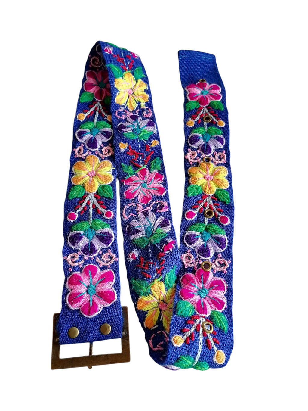 Embroidered Flower Headband Belt Handmade Colorful Craft Accessories