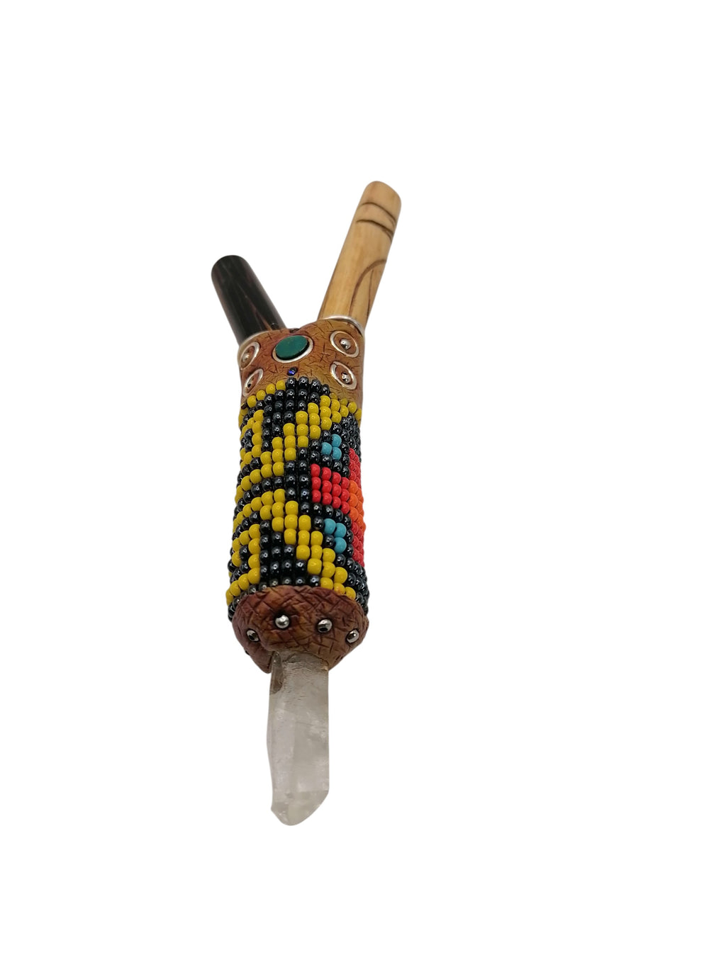 Kuripe Unisex Palo Santo Quartz Crystal Handmade