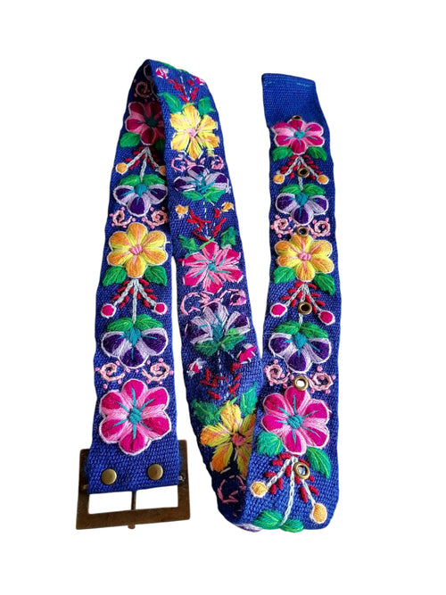 Embroidered Flower Headband Belt Handmade Colorful Craft Accessories