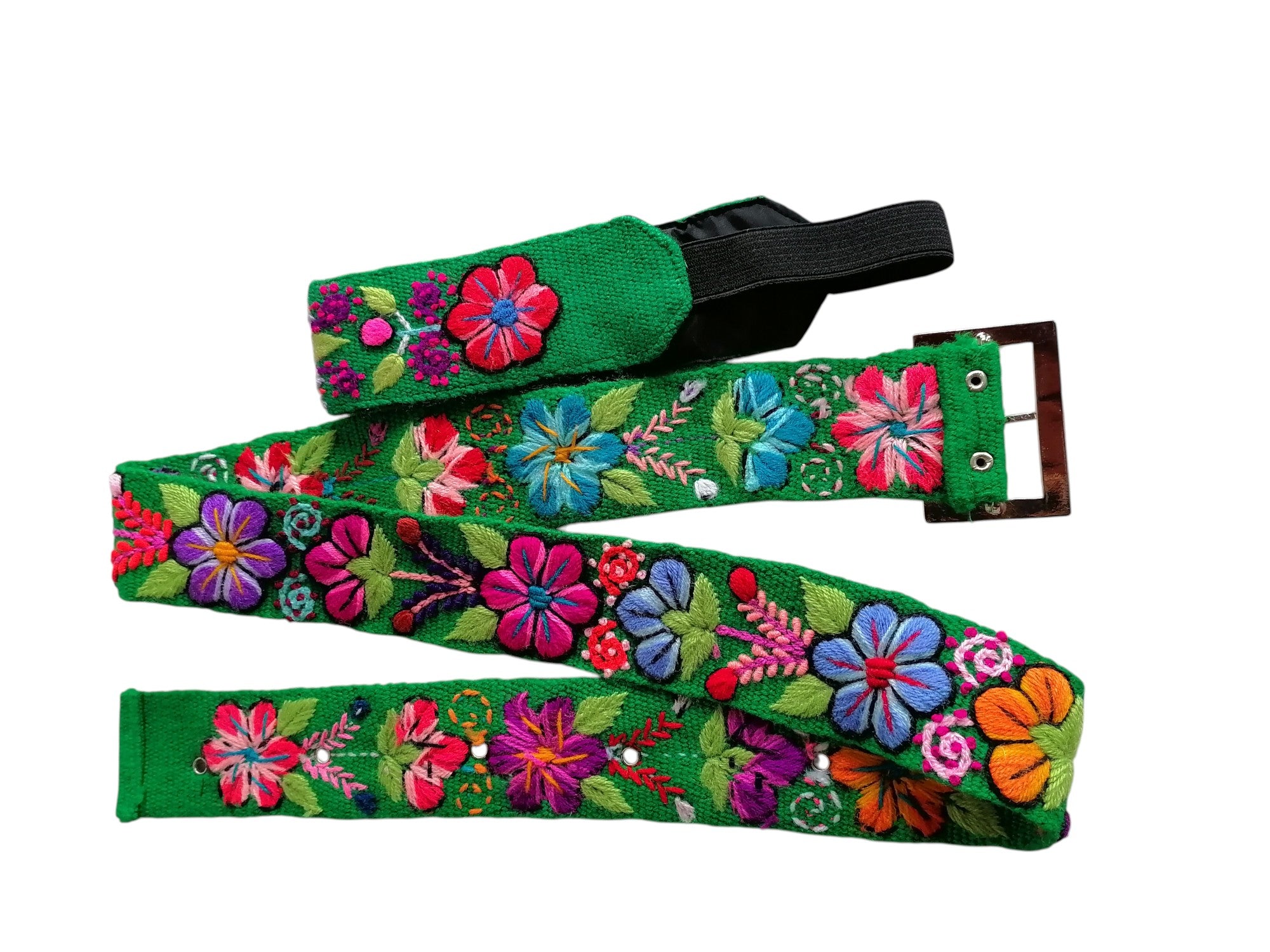 Handmade Embroidered Headband Belt, Floral Design Belt for Women