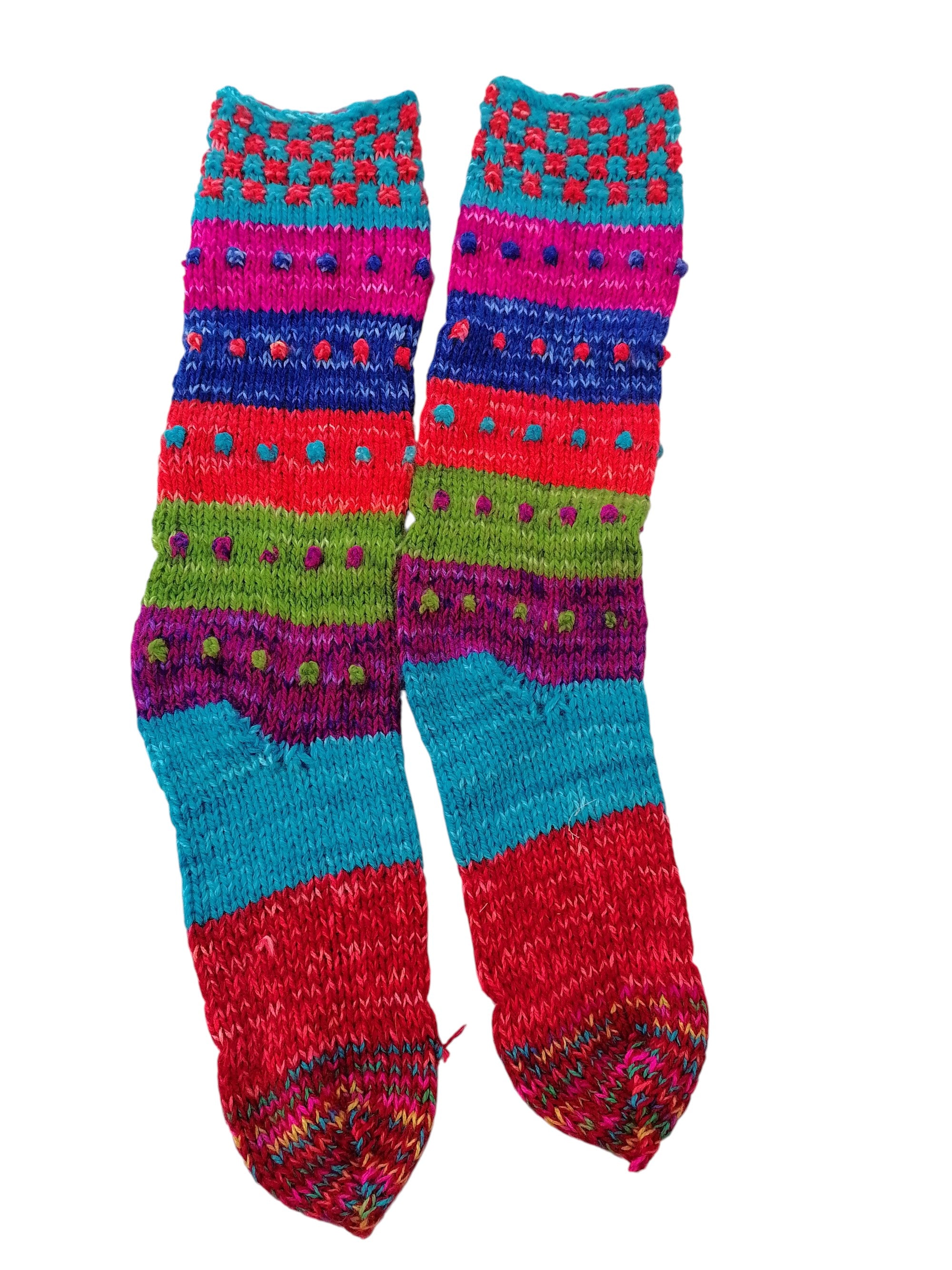 Warm Winter Knitted Wool Tights Multicolor