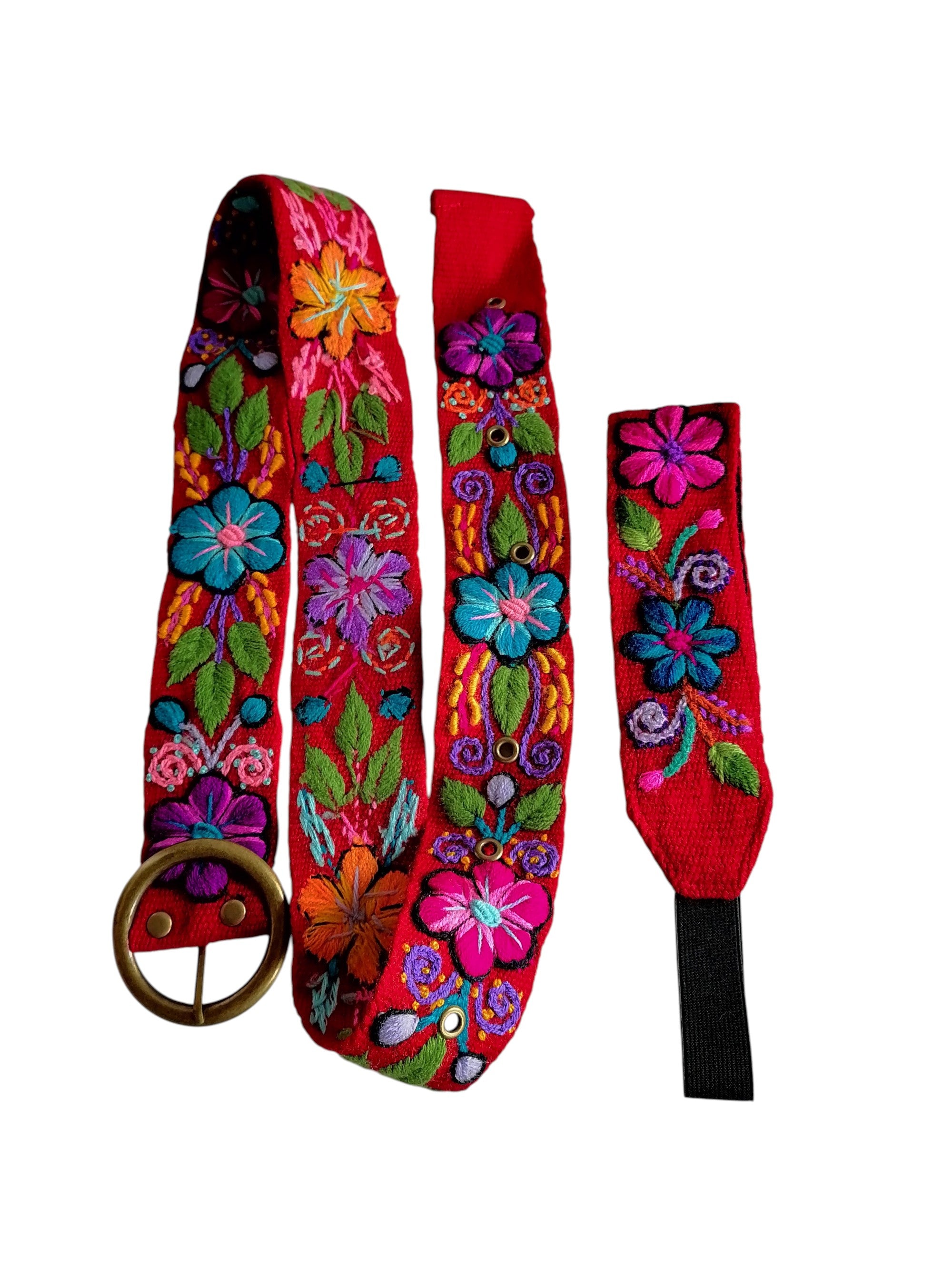 Knitted Woolen Floral Headband and Belt Set