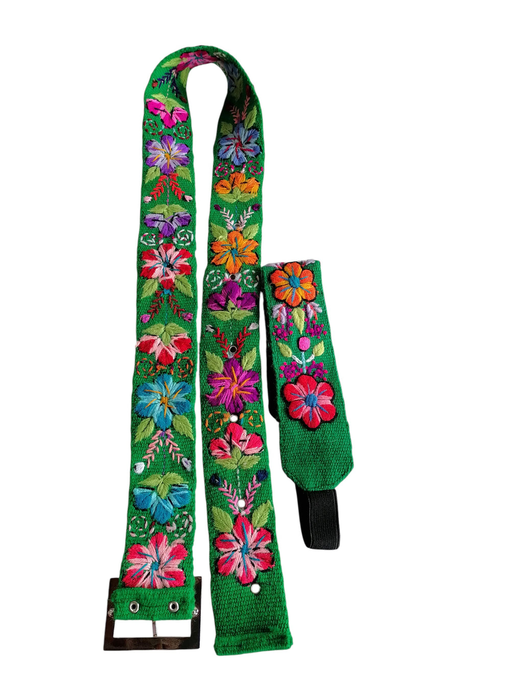 Handmade Embroidered Headband Belt, Floral Design Belt for Women