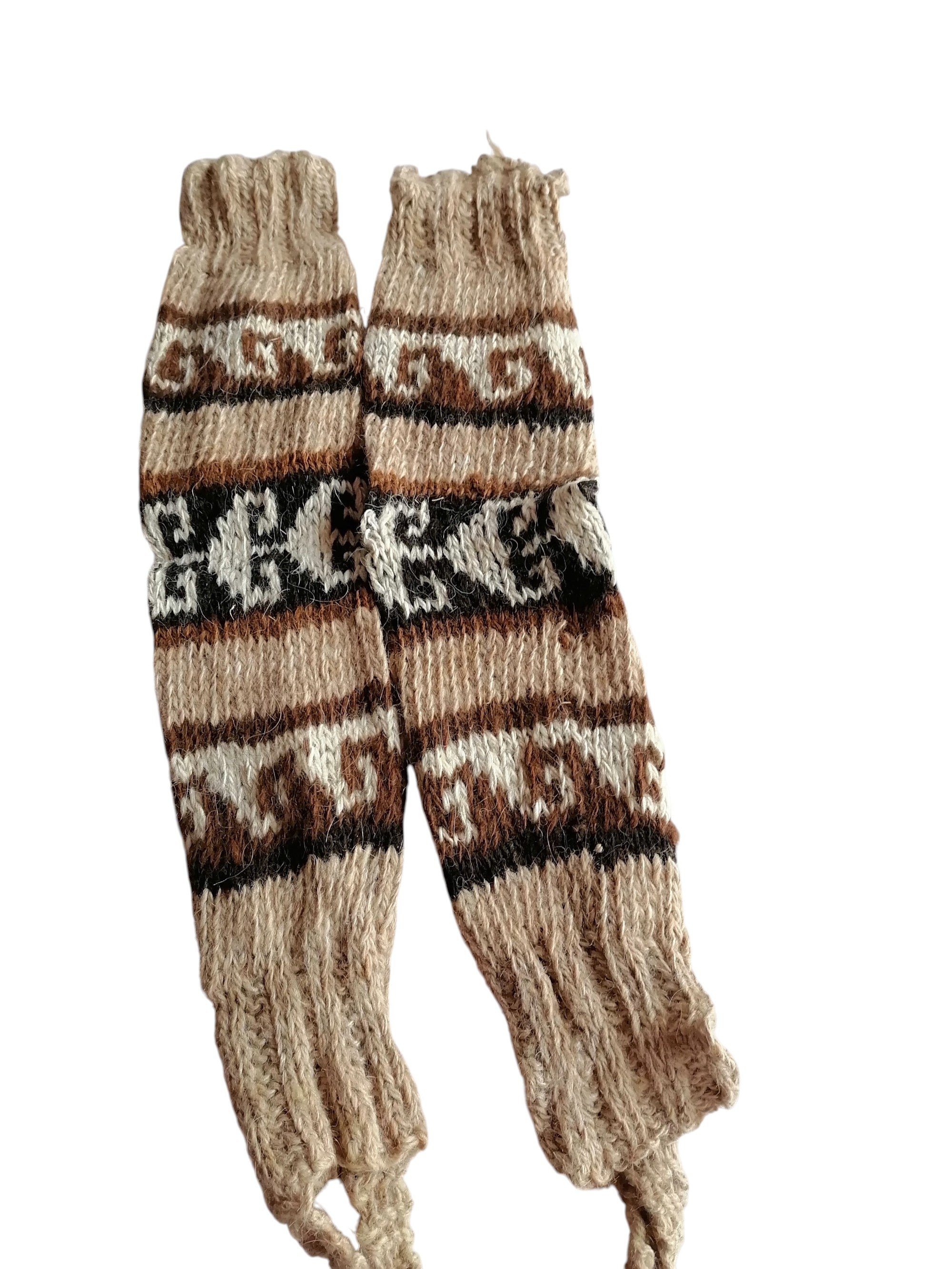 Warm Winter Wool Knit Leg Warmer Cusco