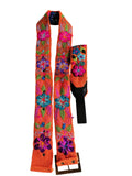 Hand-embroidered flower belt and headband set, handmade accessories