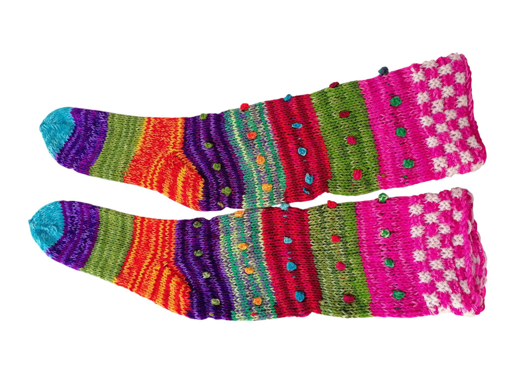 Warm Wool Knit Winter Tights, Multicolor