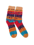 Warm Socks, Multicolor Wool Knit, Winter Warm, Cusco