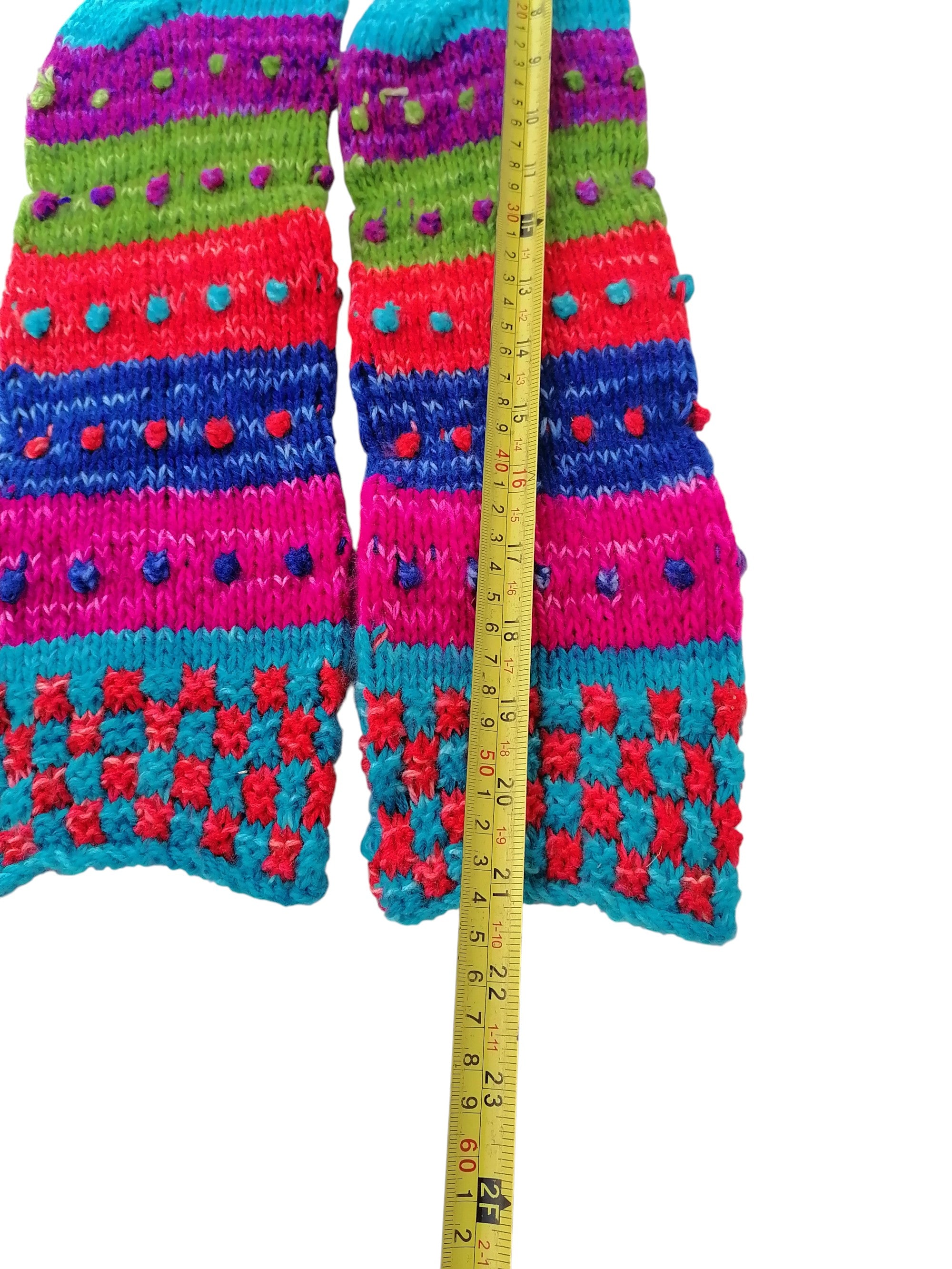 Warm Winter Knitted Wool Tights Multicolor